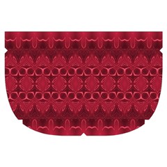 Crimson Red Pattern Makeup Case (Small) from ArtsNow.com Side Left