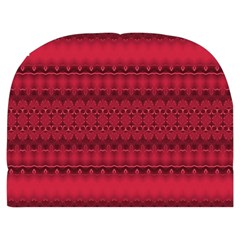 Crimson Red Pattern Makeup Case (Medium) from ArtsNow.com Back