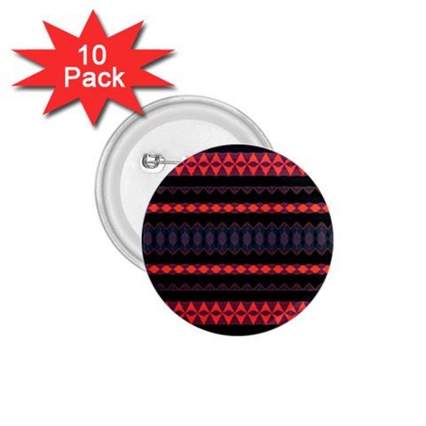 Boho Orange Black 1.75  Buttons (10 pack) from ArtsNow.com Front
