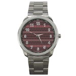 Boho Wine Grey Sport Metal Watch