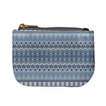 Boho Faded Blue Grey Mini Coin Purse