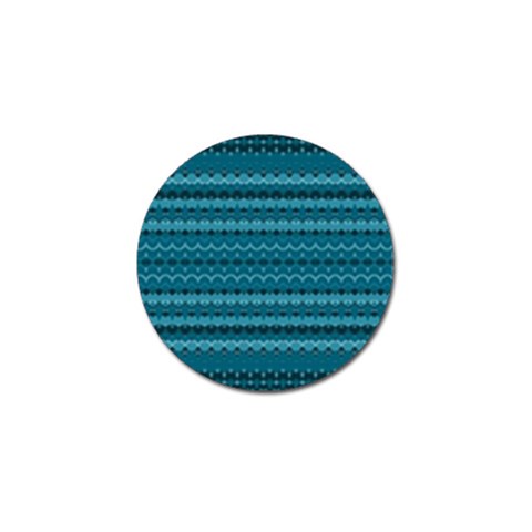 Boho Teal Pattern Golf Ball Marker from ArtsNow.com Front