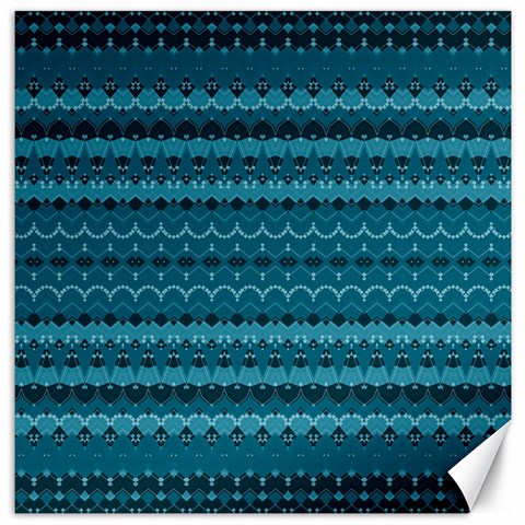Boho Teal Pattern Canvas 16  x 16  from ArtsNow.com 15.2 x15.41  Canvas - 1