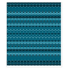 Boho Teal Pattern Duvet Cover Double Side (California King Size) from ArtsNow.com Front