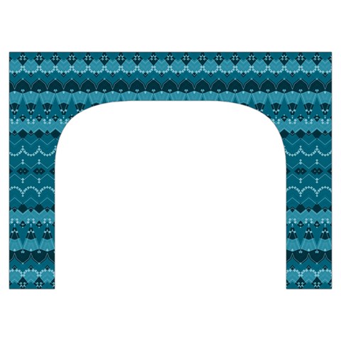 Boho Teal Pattern Toiletries Pouch from ArtsNow.com Front