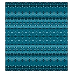 Boho Teal Pattern Drawstring Pouch (2XL) from ArtsNow.com Front