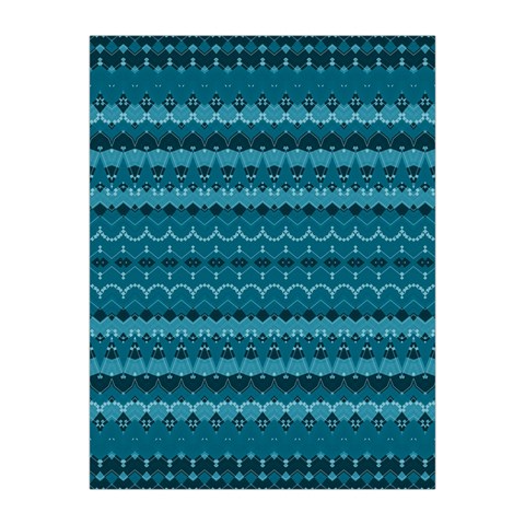 Boho Teal Pattern Medium Tapestry from ArtsNow.com Front