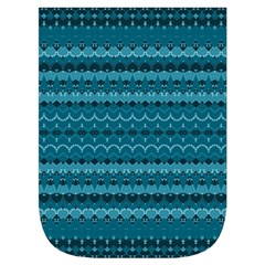 Boho Teal Pattern Waist Pouch (Small) from ArtsNow.com Front Pocket