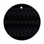 Boho Black and Silver Ornament (Round)