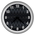 Boho Black and Silver Wall Clock (Silver)