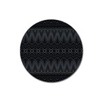 Boho Black and Silver Magnet 3  (Round)