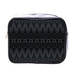 Boho Black and Silver Mini Toiletries Bag (One Side)