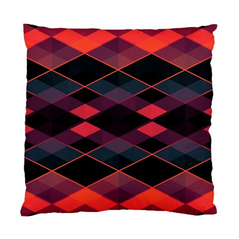 Pink Orange Black Diamond Pattern Standard Cushion Case (One Side) from ArtsNow.com Front