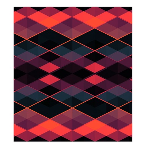 Pink Orange Black Diamond Pattern Duvet Cover (King Size) from ArtsNow.com Duvet Quilt