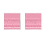 Boho Pink Stripes Cufflinks (Square)
