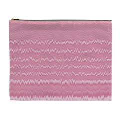 Boho Pink Stripes Cosmetic Bag (XL) from ArtsNow.com Front