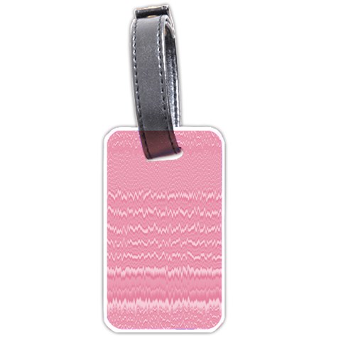 Boho Pink Stripes Luggage Tag (one side) from ArtsNow.com Front