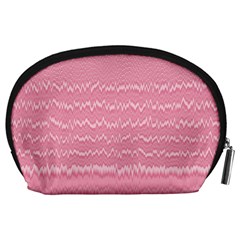 Boho Pink Stripes Accessory Pouch (Large) from ArtsNow.com Back
