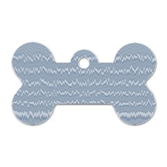 Boho Faded Blue Stripes Dog Tag Bone (Two Sides) from ArtsNow.com Back