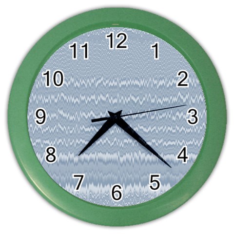 Boho Faded Blue Stripes Color Wall Clock from ArtsNow.com Front