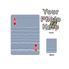 Ace Boho Faded Blue Stripes Playing Cards 54 Designs (Mini) from ArtsNow.com Front - DiamondA
