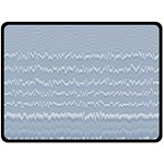 Boho Faded Blue Stripes Double Sided Fleece Blanket (Large) 