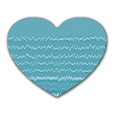 Boho Teal Stripes Heart Mousepads from ArtsNow.com Front