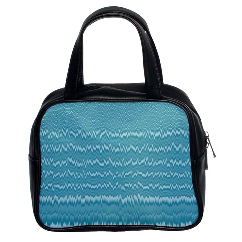 Boho Teal Stripes Classic Handbag (Two Sides) from ArtsNow.com Front