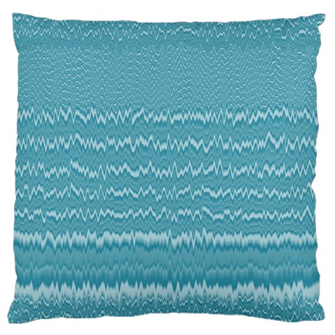 Boho Teal Stripes Large Flano Cushion Case (One Side) from ArtsNow.com Front