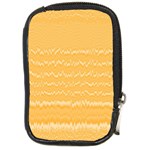 Boho Saffron Yellow Stripes Compact Camera Leather Case