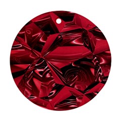 Candy Apple Crimson Red Round Ornament (Two Sides) from ArtsNow.com Front