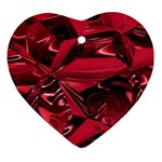 Candy Apple Crimson Red Heart Ornament (Two Sides)
