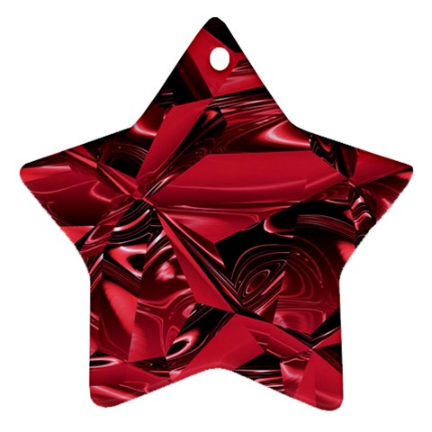 Candy Apple Crimson Red Star Ornament (Two Sides) from ArtsNow.com Front