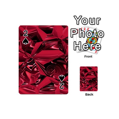 Candy Apple Crimson Red Playing Cards 54 Designs (Mini) from ArtsNow.com Front - Spade2