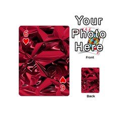 Candy Apple Crimson Red Playing Cards 54 Designs (Mini) from ArtsNow.com Front - Heart6