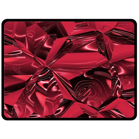 Candy Apple Crimson Red Double Sided Fleece Blanket (Large)  from ArtsNow.com 80 x60  Blanket Front