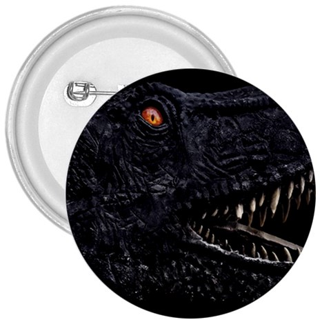 Trex Dinosaur Head Dark Poster 3  Buttons from ArtsNow.com Front