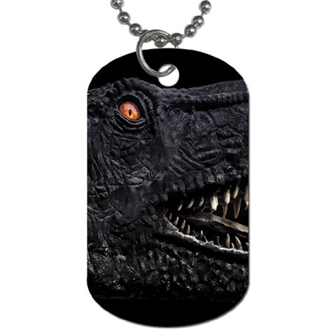 Trex Dinosaur Head Dark Poster Dog Tag (One Side) from ArtsNow.com Front