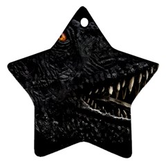Trex Dinosaur Head Dark Poster Star Ornament (Two Sides) from ArtsNow.com Back