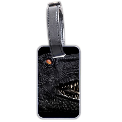 Trex Dinosaur Head Dark Poster Luggage Tag (two sides) from ArtsNow.com Front