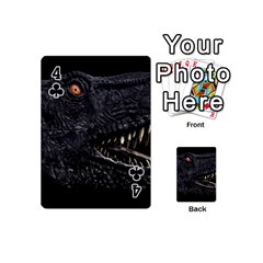 Trex Dinosaur Head Dark Poster Playing Cards 54 Designs (Mini) from ArtsNow.com Front - Club4