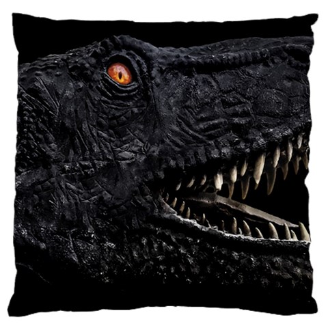 Trex Dinosaur Head Dark Poster Large Cushion Case (One Side) from ArtsNow.com Front