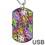 Colorful Jungle Pattern Dog Tag USB Flash (Two Sides)