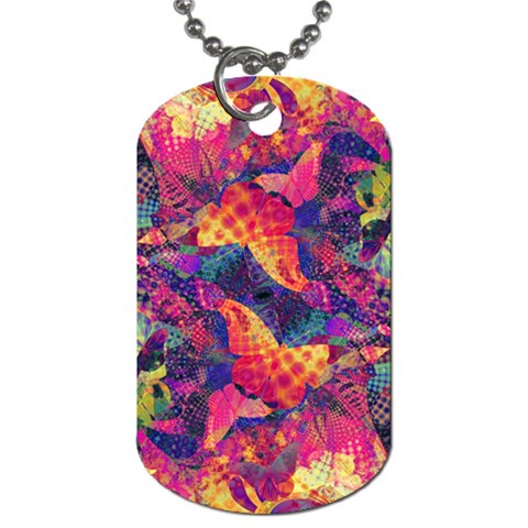 Colorful Boho Abstract Art Dog Tag (Two Sides) from ArtsNow.com Front