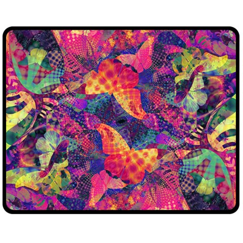 Colorful Boho Abstract Art Fleece Blanket (Medium)  from ArtsNow.com 60 x50  Blanket Front