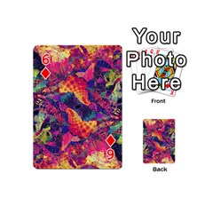 Colorful Boho Abstract Art Playing Cards 54 Designs (Mini) from ArtsNow.com Front - Diamond6
