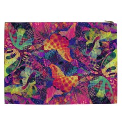 Colorful Boho Abstract Art Cosmetic Bag (XXL) from ArtsNow.com Back