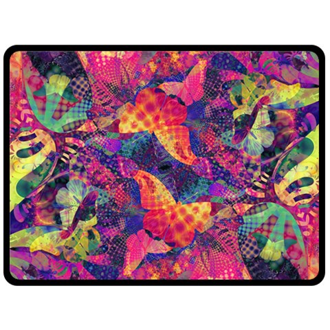 Colorful Boho Abstract Art Double Sided Fleece Blanket (Large)  from ArtsNow.com 80 x60  Blanket Front