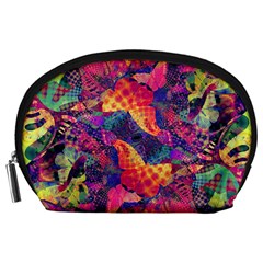 Colorful Boho Abstract Art Accessory Pouch (Large) from ArtsNow.com Front