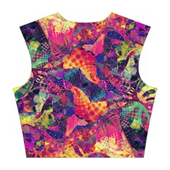 Colorful Boho Abstract Art Cotton Crop Top from ArtsNow.com Back